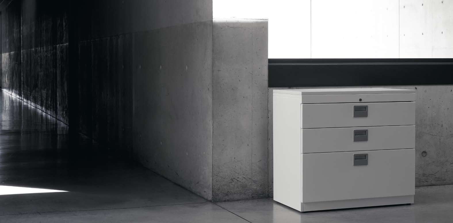 Arquivador horizontal PLENUM em epóxi branco