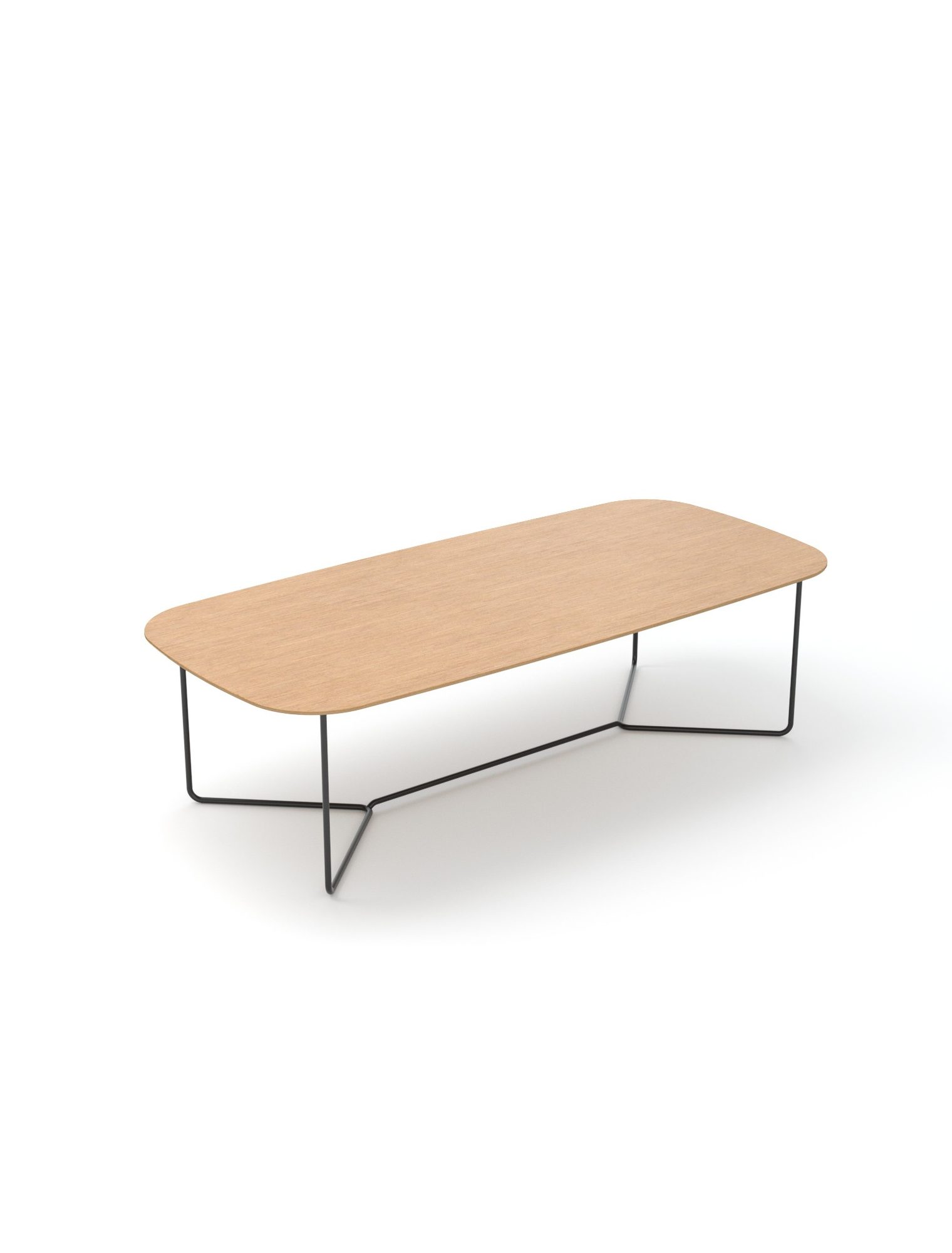 Mesa de centro Bondo rectangular com base de aço